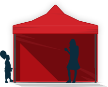 Gyorsan összecsukható party sátor 3x3 Gyorsan összecsukható party sátor 3x3