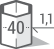 Profil alumínium hexa40