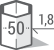 Profil alumínium hexa50